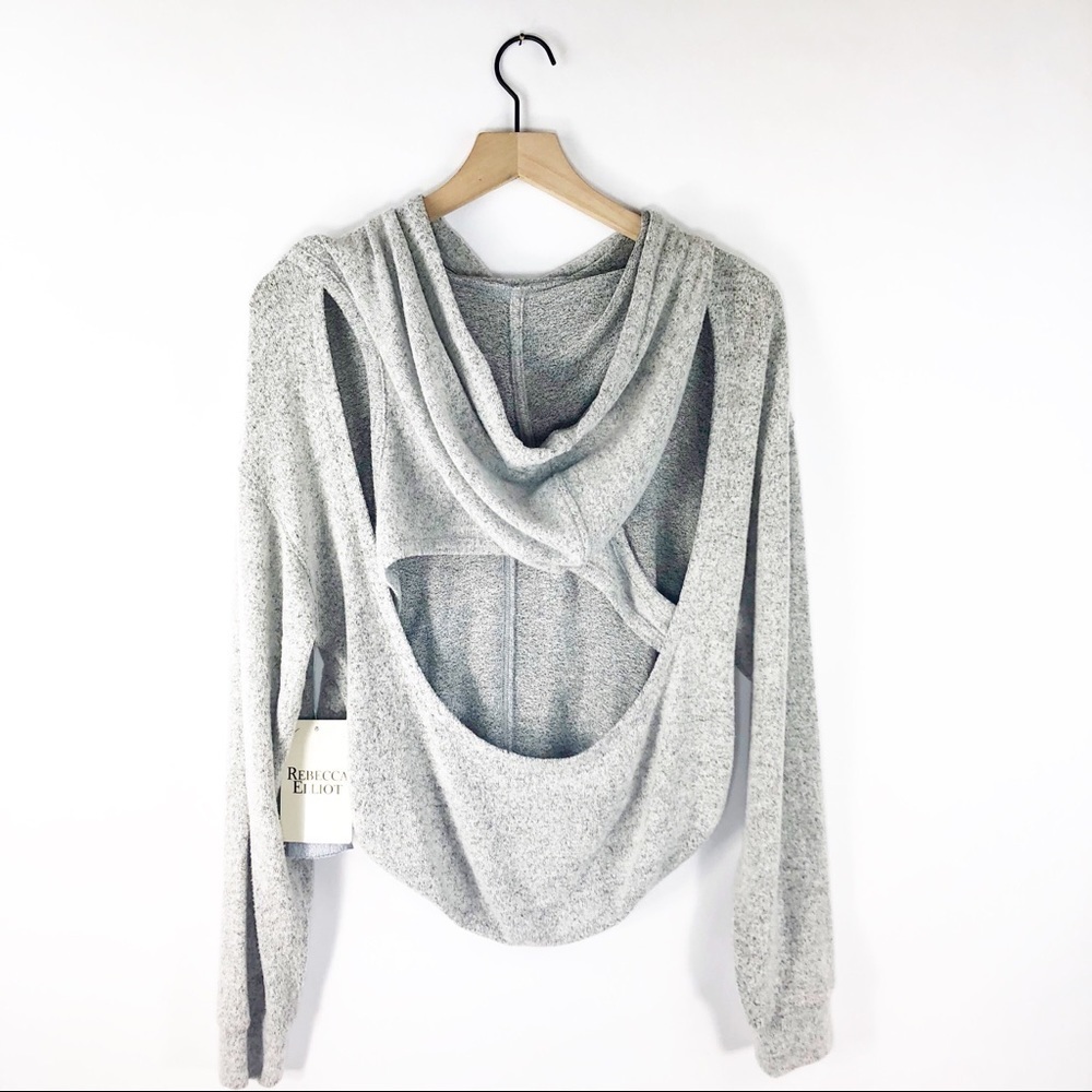 🔥 Rebecca Elliot open back soft hoodie New